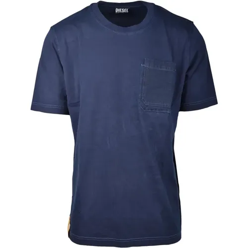 Navy T-Shirt for Men , male, Sizes: XL - Diesel - Modalova