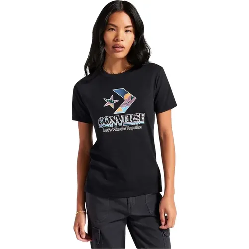 T-Shirt , Damen, Größe: S - Converse - Modalova