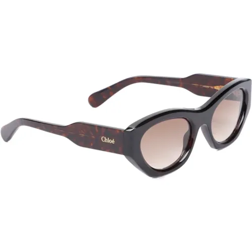 Braune Cat-Eye Sonnenbrille Ss24 - Chloé - Modalova