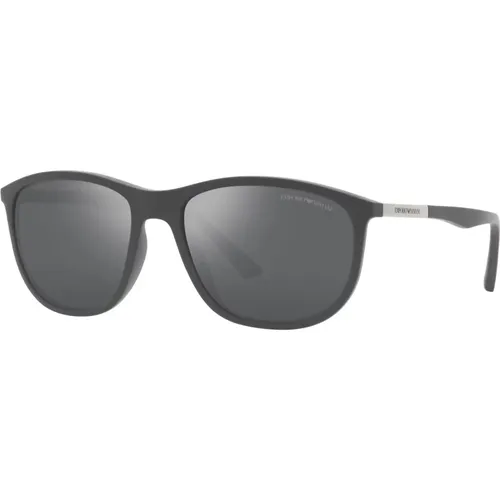 Matte Grey/Grey Sonnenbrillen EA 4207 , Herren, Größe: 58 MM - Emporio Armani - Modalova
