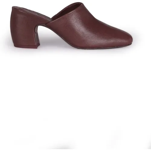 Burgundy Moon Heel Mule , female, Sizes: 7 UK, 6 UK, 5 UK - Cortana - Modalova