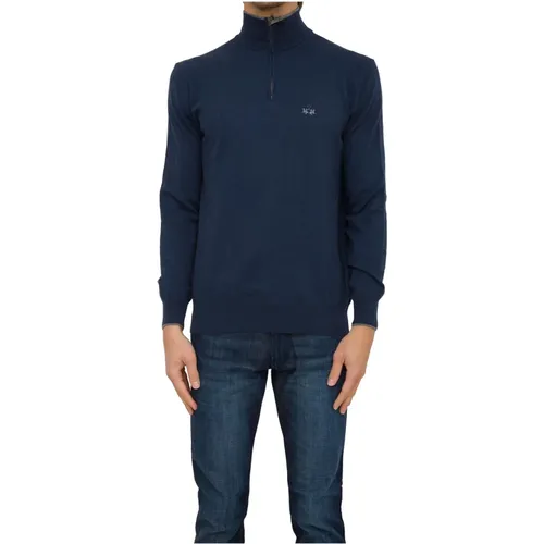 Herren Tricot Halbzip Blau , Herren, Größe: XL - LA MARTINA - Modalova