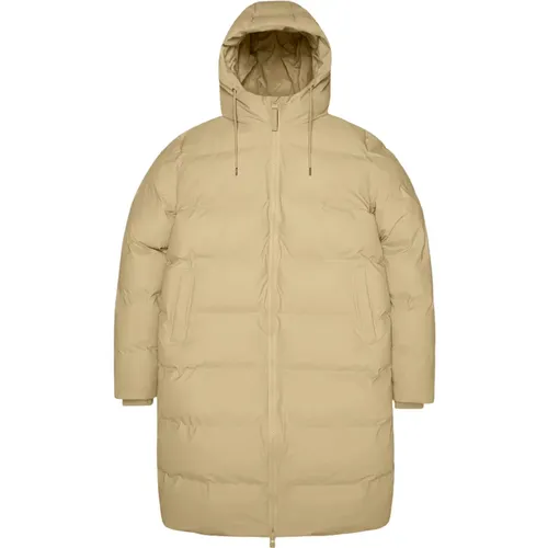 Waterproof Long Puffer Jacket for Winter , female, Sizes: XS - Rains - Modalova