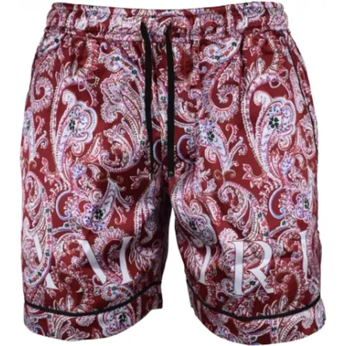 Rote Viskose-Shorts mit Bandana-Print , Herren, Größe: S - Amiri - Modalova