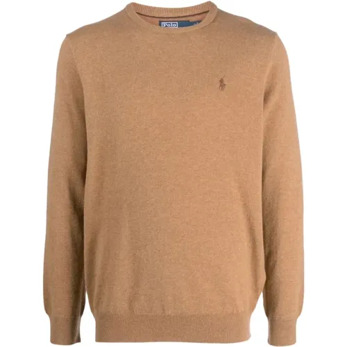 Latte Heather Pullover Sweater , male, Sizes: L, XL, 2XL - Polo Ralph Lauren - Modalova