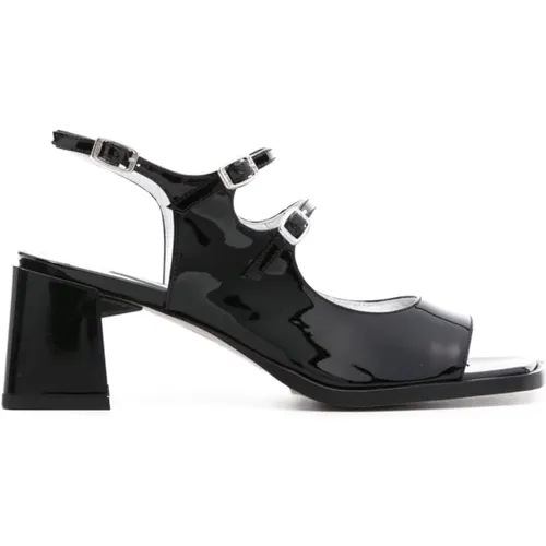 Patent Leather Sandals with Buckle Fastenings , female, Sizes: 4 UK - Carel - Modalova