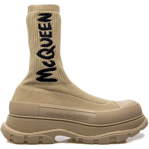Sock Style Logo Print Boots , male, Sizes: 11 UK, 6 UK, 8 UK - alexander mcqueen - Modalova