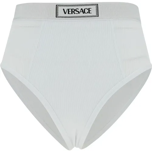 Weiße Baumwollslip Unterwäsche , Damen, Größe: M - Versace - Modalova