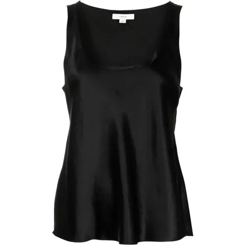 Casual Tank Top with Raw Edge , female, Sizes: XL - Vince - Modalova