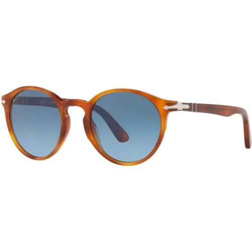 Terra Di Siena Sonnenbrille Blau Azure , Herren, Größe: 52 MM - Persol - Modalova