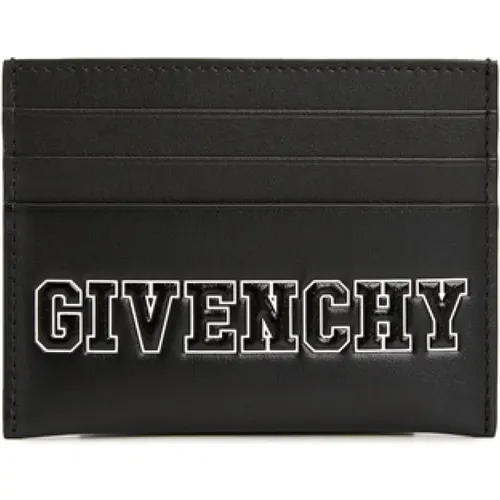 Schwarzes Lederportemonnaie mit Logoaufdruck , Herren, Größe: ONE Size - Givenchy - Modalova