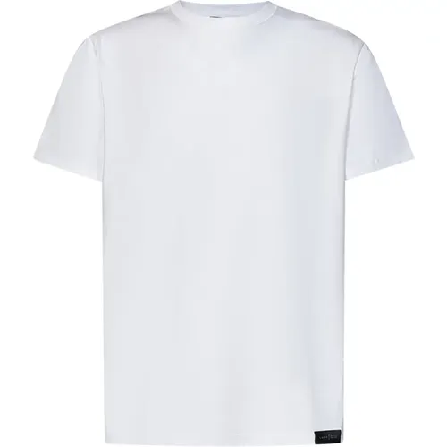 T-Shirts,Weiße Baumwoll-T-Shirt mit Logo - Low Brand - Modalova