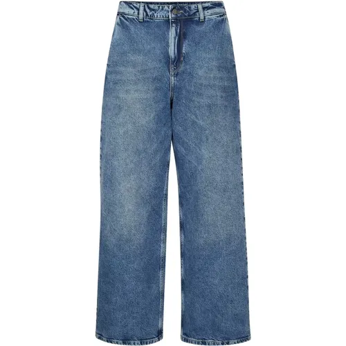 Loose Fit High Waist Wide Leg Jeans , female, Sizes: W27 L30, W28 L30 - My Essential Wardrobe - Modalova