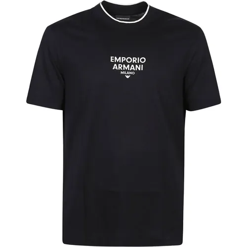 Blau T-Shirt 09R6 , Herren, Größe: L - Emporio Armani - Modalova