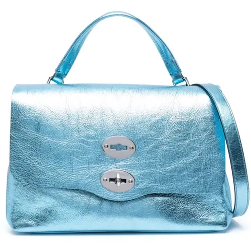 Leather Crinkled Finish Bag , female, Sizes: ONE SIZE - Zanellato - Modalova