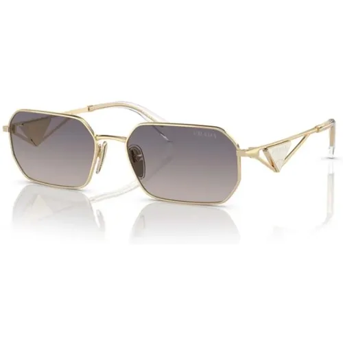 Geometric Blue Mirrored Sunglasses , female, Sizes: 58 MM - Prada - Modalova