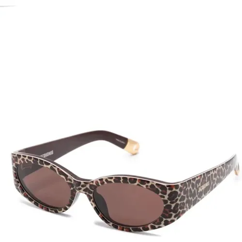 Leopard Oval Gold Braun Ohrringe - Jacquemus - Modalova