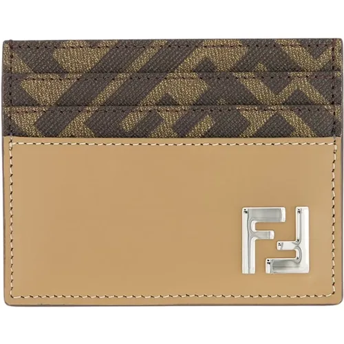 Sophisticated Leather Card Holder , male, Sizes: ONE SIZE - Fendi - Modalova