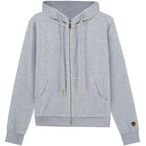 Grey Melange Hood Jacket , female, Sizes: XL, L, M, S, XS, 2XL - Busnel - Modalova