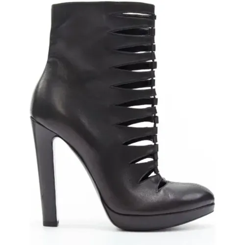 Pre-owned Leather boots , female, Sizes: 4 1/2 UK - Alaïa Pre-owned - Modalova