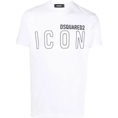 Icon Outline T-shirt , male, Sizes: XL, 2XL - Dsquared2 - Modalova