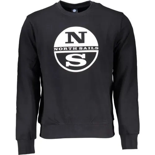 Cotton Sweatshirt with Print Logo , male, Sizes: 2XL, M, L, 3XL, XL, S - North Sails - Modalova