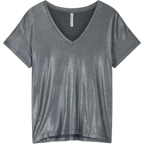 Dunkelgraue Tops , Damen, Größe: L - Summum Woman - Modalova