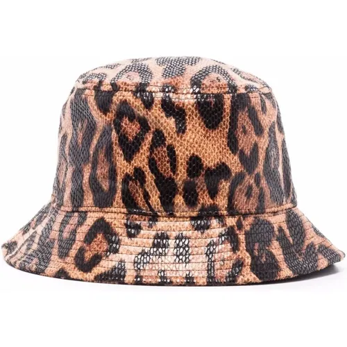 Leopard Print Bucket Hat - Stand Studio - Modalova