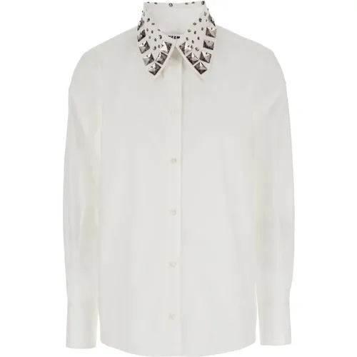 Shirt with Removable Collar , female, Sizes: L, XS, M, S - Msgm - Modalova