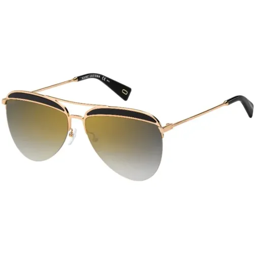 S-807 Sonnenbrille Schwarz/Gold Spiegel - Marc Jacobs - Modalova