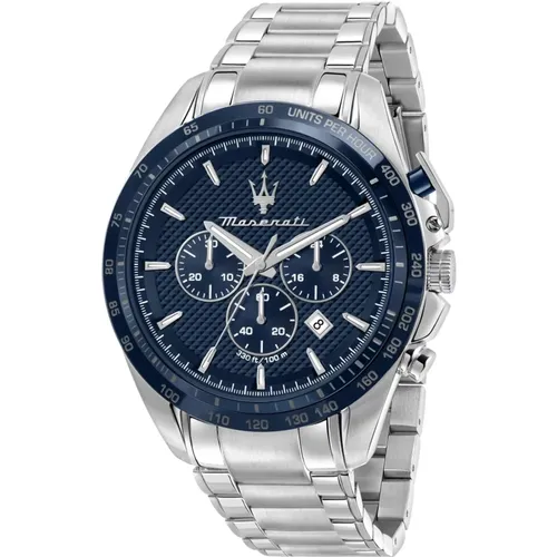 Chronograph & Datum Edelstahl Armbanduhr - Maserati - Modalova