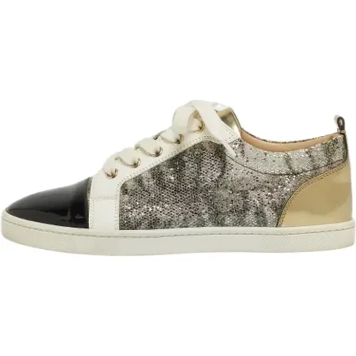 Pre-owned Leather sneakers , female, Sizes: 3 1/2 UK - Christian Louboutin Pre-owned - Modalova