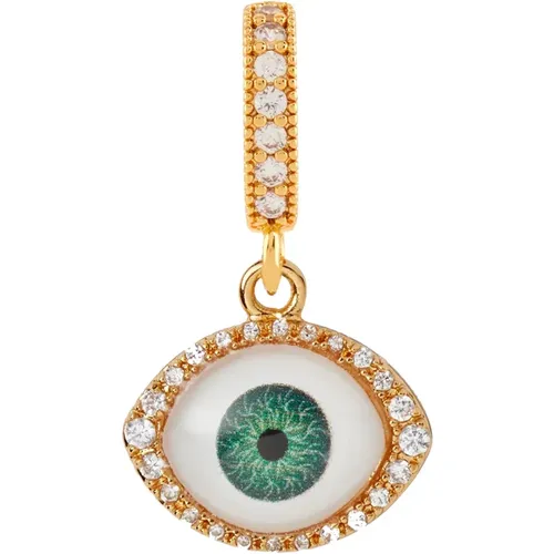 Bold Eye Pendant with Zirconia Crystals , female, Sizes: ONE SIZE - Crystal Haze - Modalova