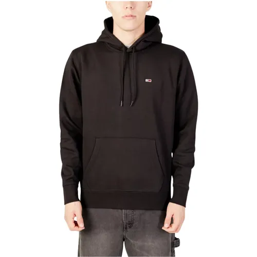 Schwarzer Kapuzenpullover Herren Herbst/Winter , Herren, Größe: S - Tommy Hilfiger - Modalova