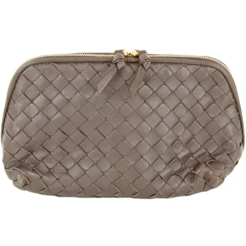 Pre-owned Leather clutches , female, Sizes: ONE SIZE - Bottega Veneta Vintage - Modalova