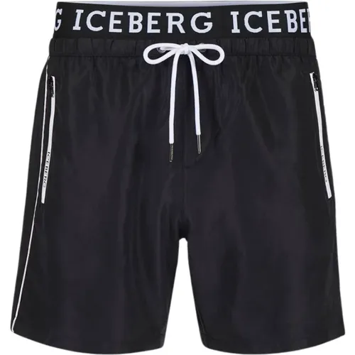Logo Boxer Badehose , Herren, Größe: 2XL - Iceberg - Modalova