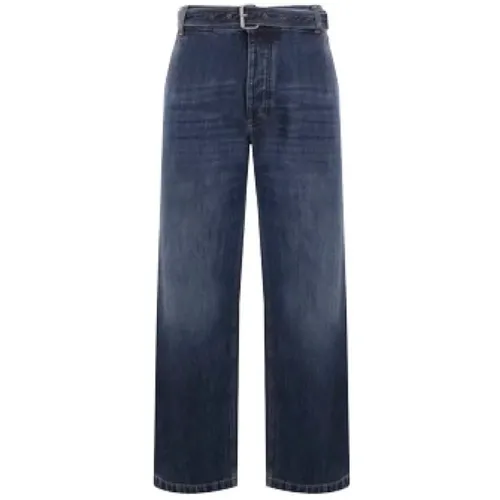 Denim Wide Leg Jeans with Removable Belt , male, Sizes: L - Bottega Veneta - Modalova