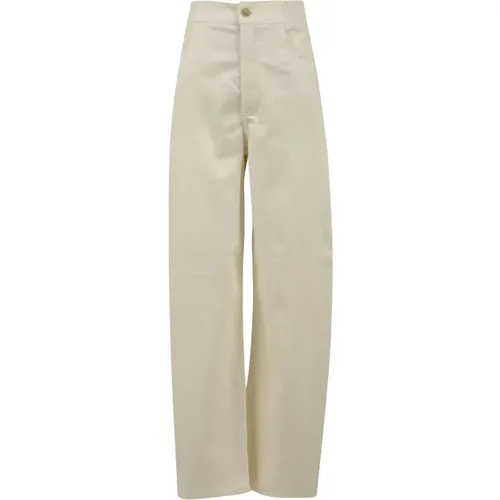 Cream Trousers Cortina Model Atpa015 , female, Sizes: 2XS, XS - Attic and Barn - Modalova