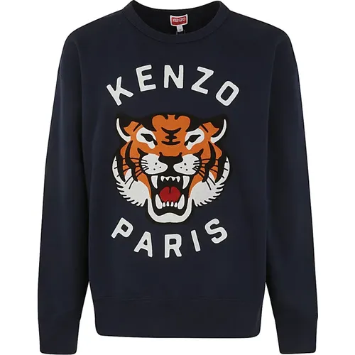 Lucky Tiger Sweatshirt , Herren, Größe: L - Kenzo - Modalova