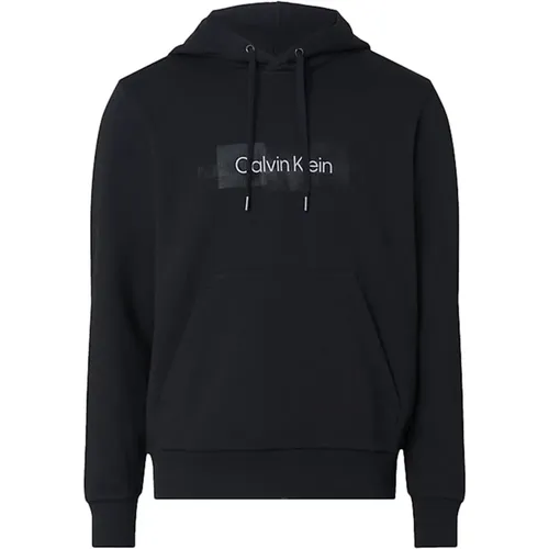 Gestreifter Logo-Hoodie mit Kapuze für Herren - Calvin Klein - Modalova