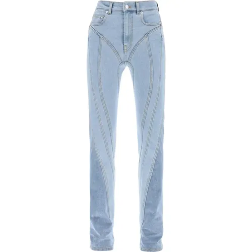 Klassische Denim Jeans für den Alltag , Damen, Größe: L - Mugler - Modalova