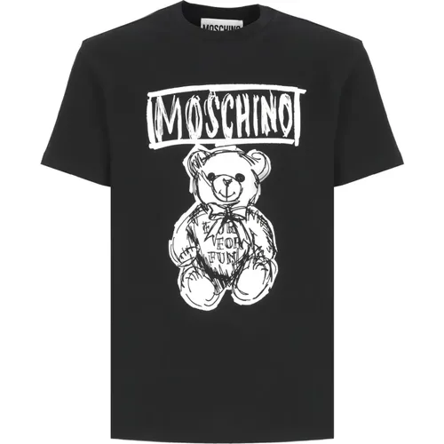 Teddy Bear Print T-shirt , male, Sizes: L, XL, M - Moschino - Modalova