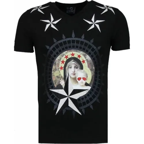 Mary Stars Rhinestone - Herren T-Shirt - 5097Z - Local Fanatic - Modalova
