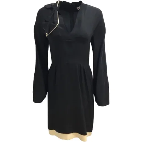 Silk Bow Detail V-Neck Dress , female, Sizes: 2XS - Marni Pre-owned - Modalova