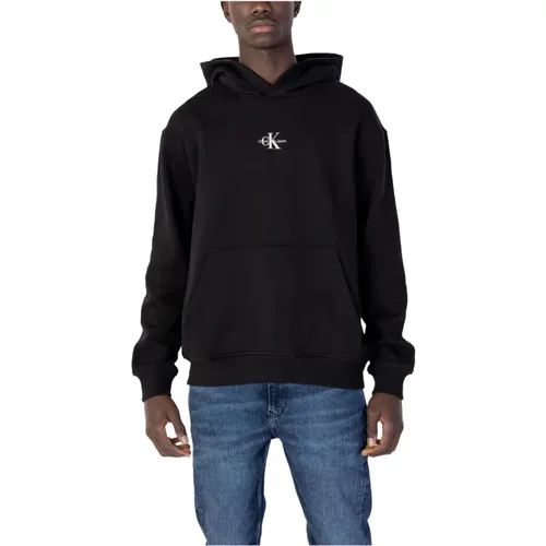 Plain Hooded Sweatshirt for Men , male, Sizes: XS - Calvin Klein Jeans - Modalova