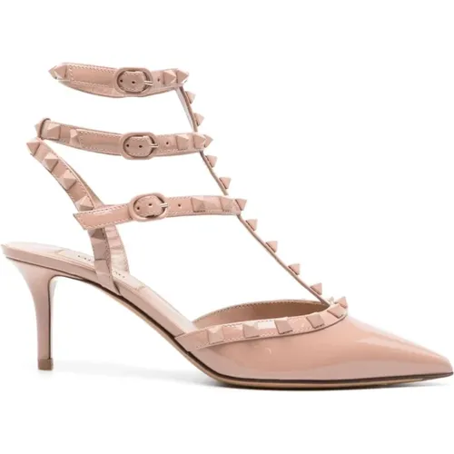 Powder Rockstud Heel , female, Sizes: 6 UK, 3 UK, 2 UK - Valentino Garavani - Modalova