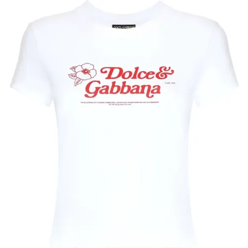 Logo T-shirt by DG , female, Sizes: 2XS - Dolce & Gabbana - Modalova