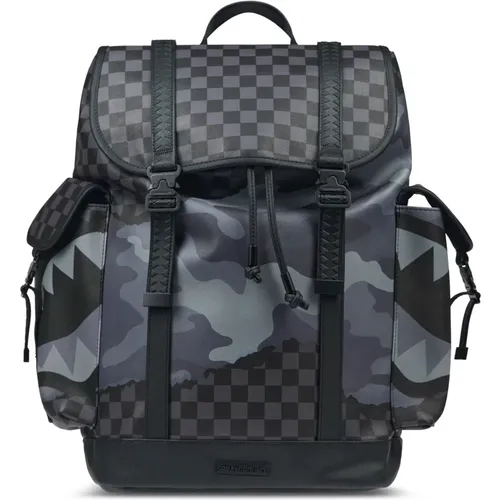 Camo Tear Monte Carlo Backpack , male, Sizes: ONE SIZE - Sprayground - Modalova