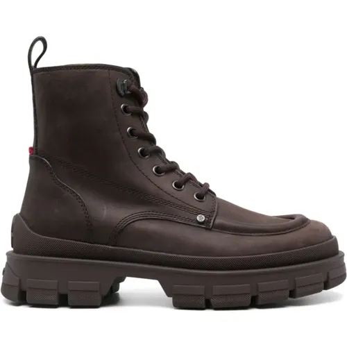 City ankle boots in leather , male, Sizes: 6 UK, 11 UK, 10 UK, 7 UK - Moncler - Modalova