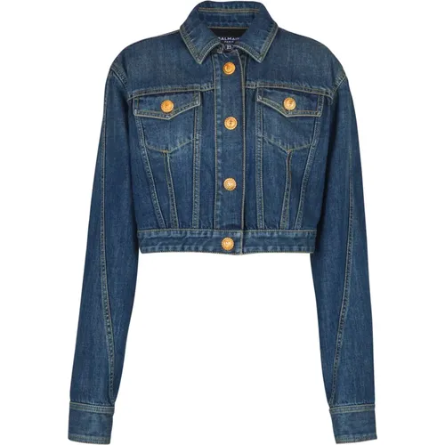 Kurze Jeansjacke Balmain - Balmain - Modalova